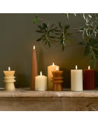 Bougies d'interieur en cire de soja pour décoration